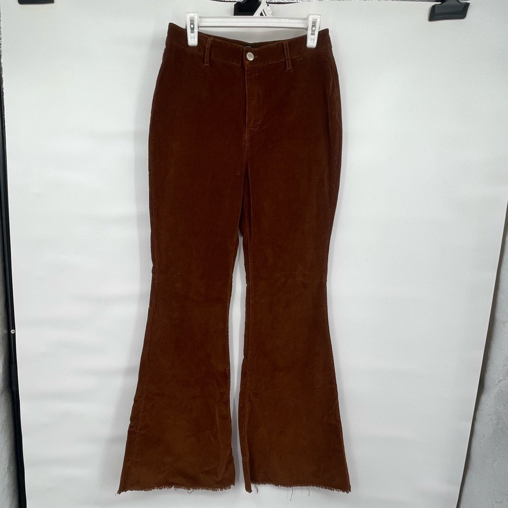 Willow Boutique brown stretch corduroy flare pants